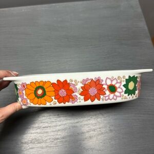 Retro Floral Porcelain Ovenware